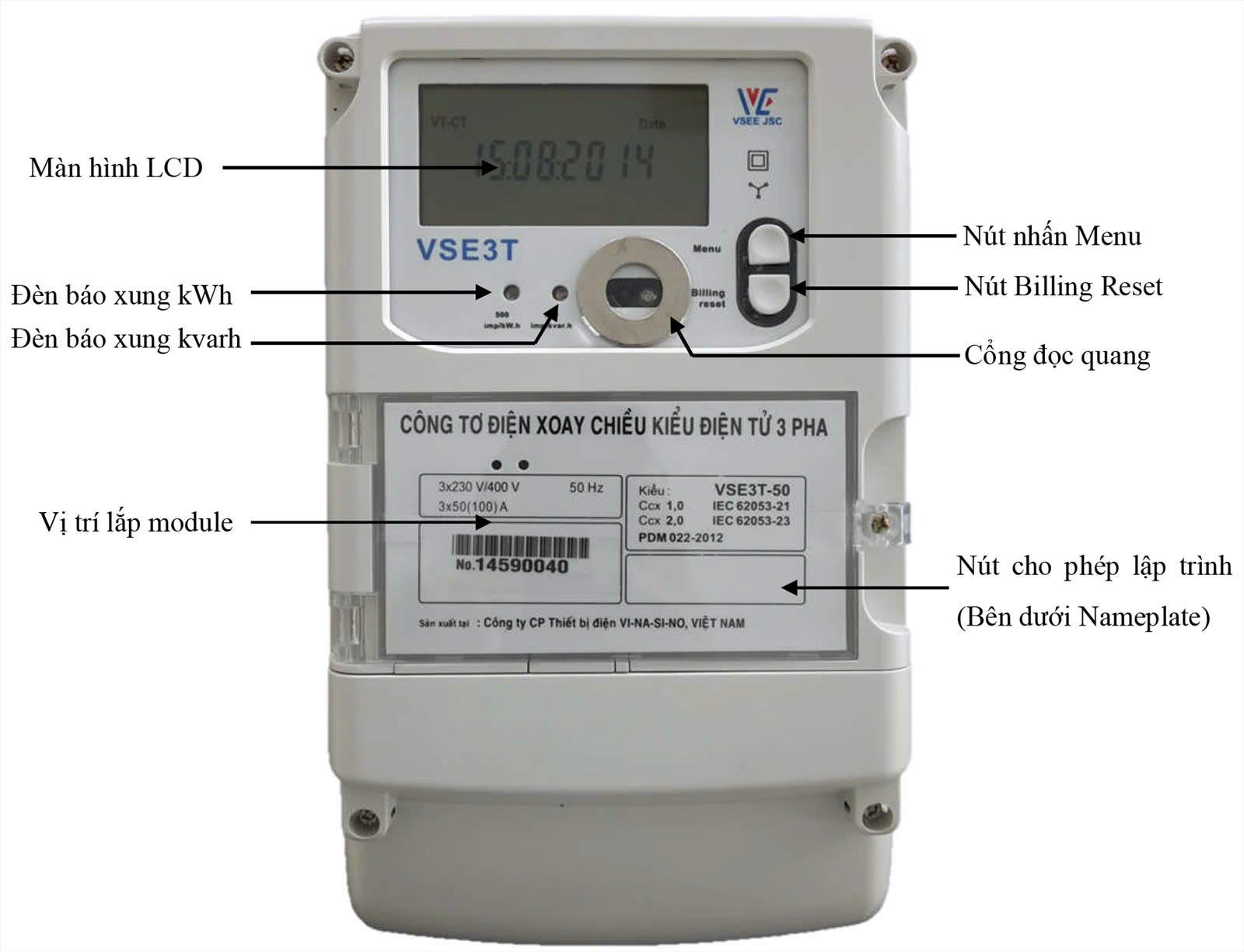 công tơ điện tử 3 pha