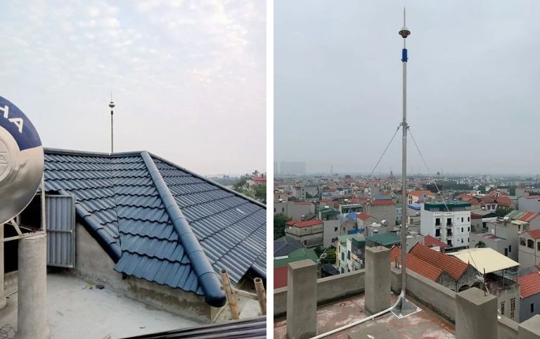 cột thu lôi chống sét