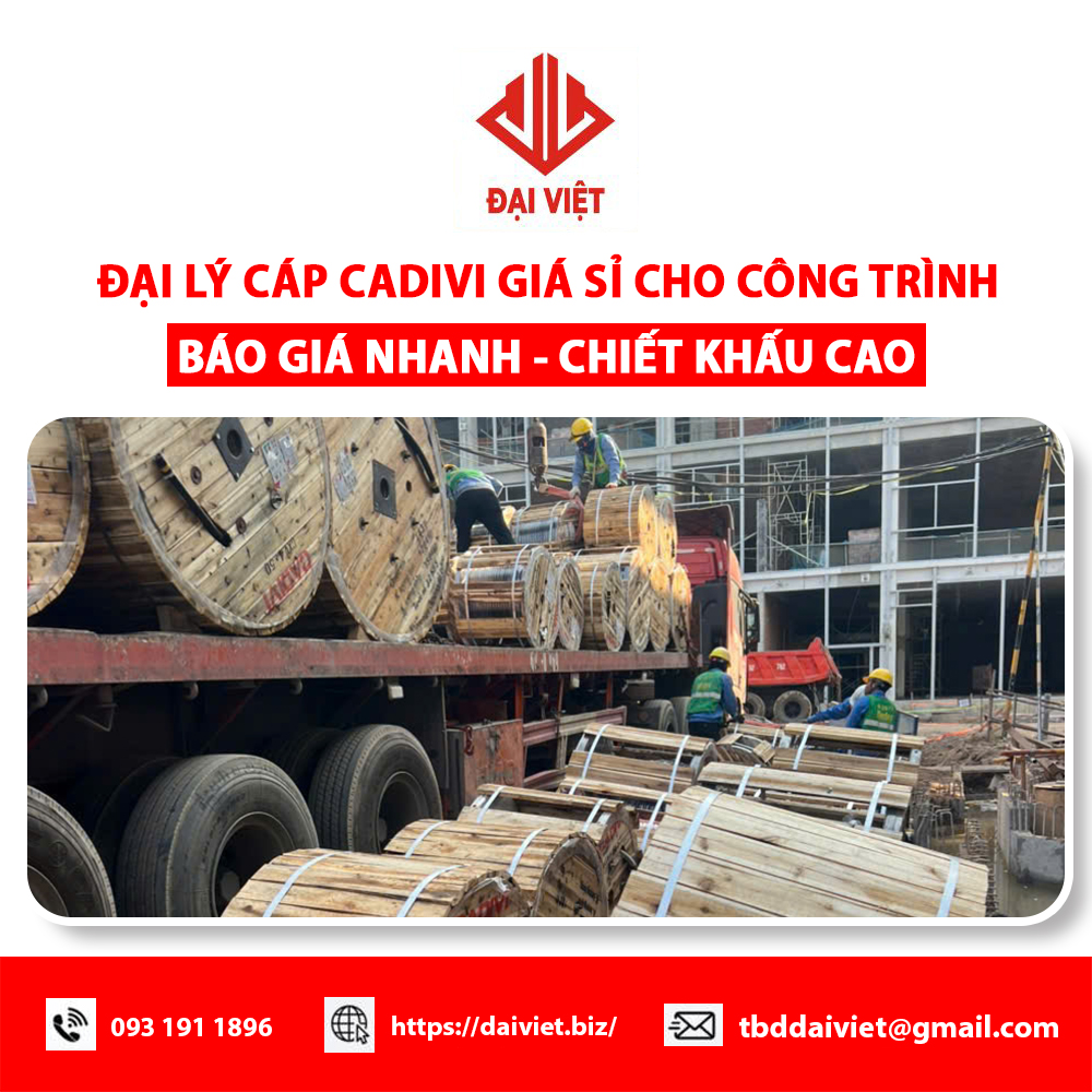 Đại lý cáp CADIVI giá sỉ cho công trình - Báo giá nhanh - Chiết khấu cao