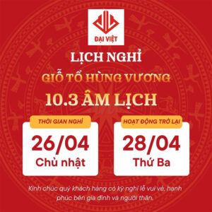 Thông báo nghĩ lễ 10.3 Đại Việt